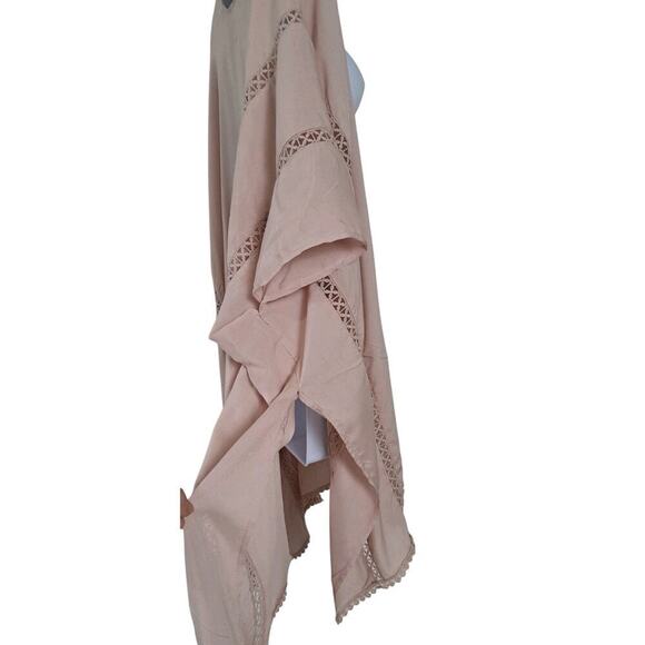 Melrose And Market Womens Cover-up/Kimono/Duster One Size Pink Lace Detail - Picture 3 of 7